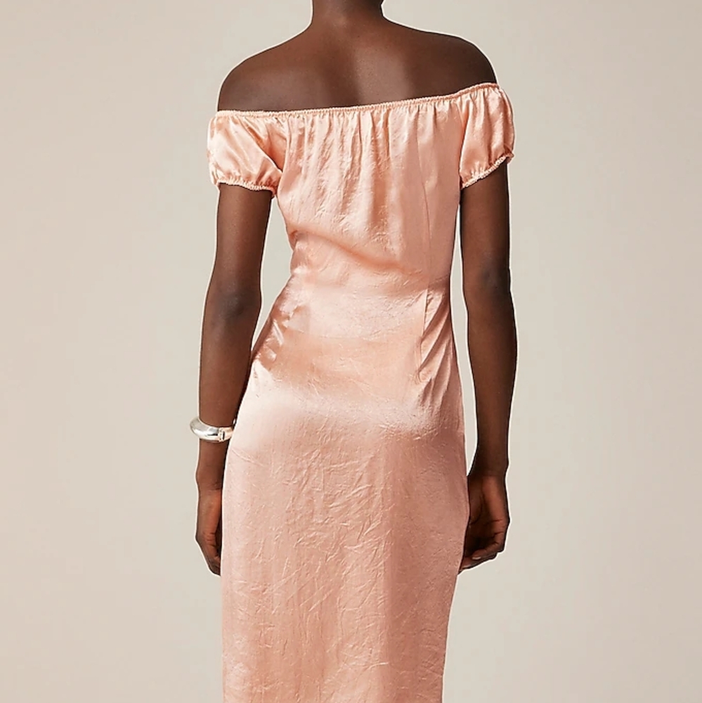 J. Crew Pink Off-Shoulder Puff Sleeve Cocktail Dress